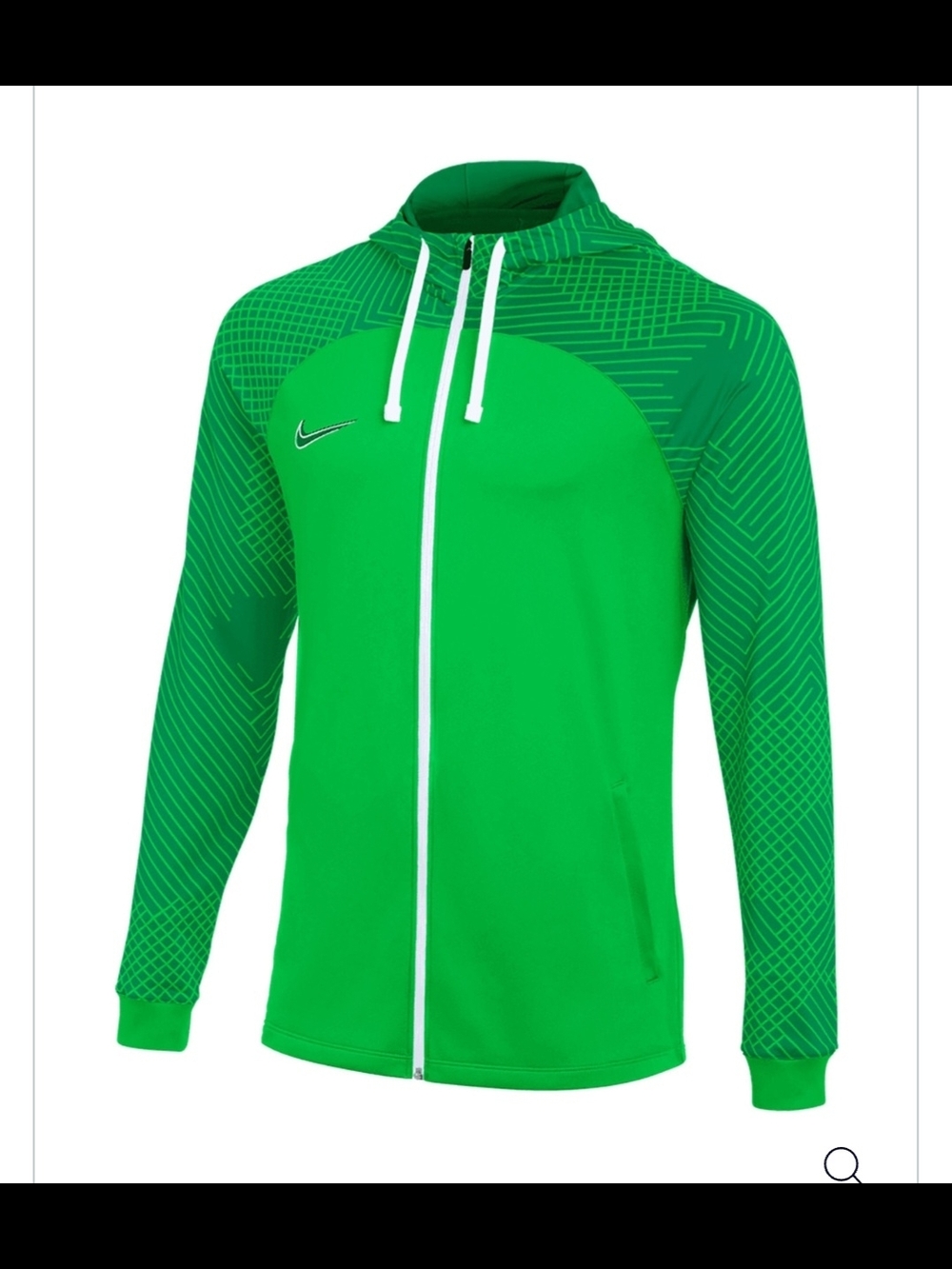 Nike Men’s Bright Green Full-Zip Hooded Performance Jacket
